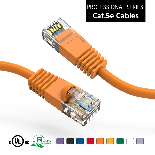 Bestlink Netware CAT5E UTP Ethernet Network Booted Cable - 100ft-Orange 100511OR